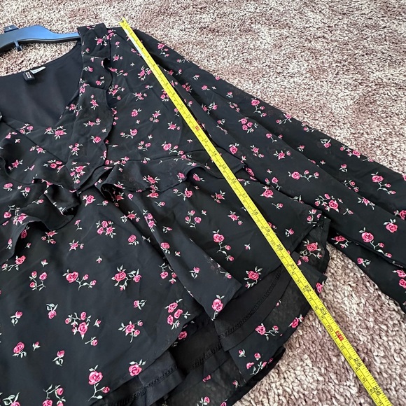 H&M Floral Chiffon Ruffled Blouse - Picture 3 of 6